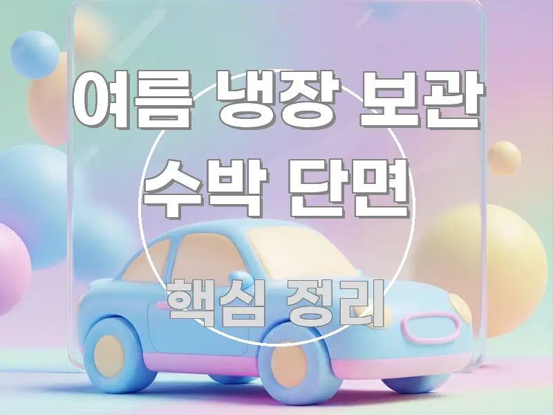 여름 냉장 보관 수박 단면 직관적으로 이해되는 핵심 정리 썸네일 이미지