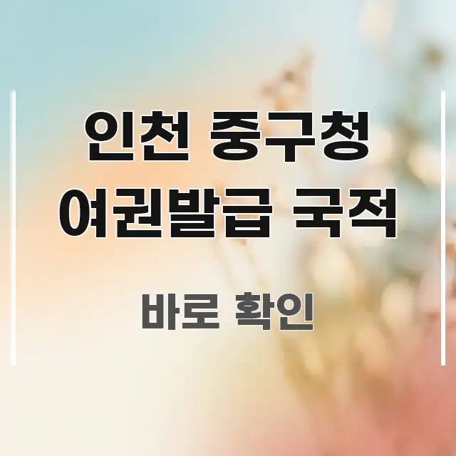 인천 중구청 여권발급 국적 시선을 사로잡는 모던 카드뉴스 디자인 - 가독성을 높이는 이미지