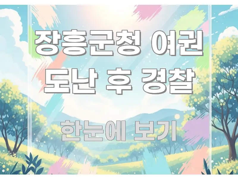 장흥군청 여권 도난 후 경찰 한눈에 보기 좋게 요약한 블로그 대표 이미지