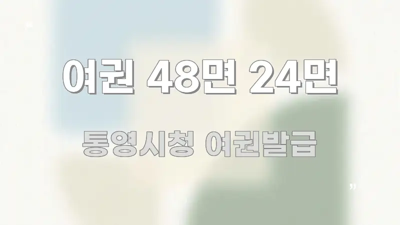 여권 48면 24면 꼭 알아야 할 정보를 담은 글 소개 썸네일 이미지 - 참고용 이미지