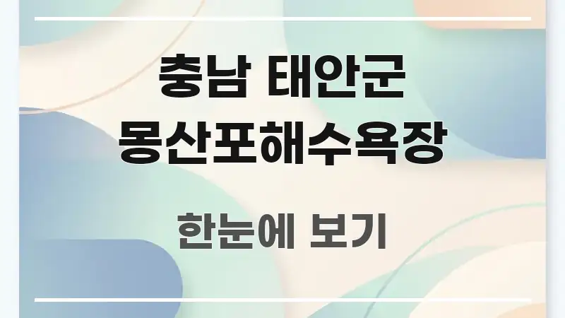 충남 태안군 몽산포해수욕장 명확하게 정리된 정보 전달형 표지 이미지 - 가독성을 높이는 이미지