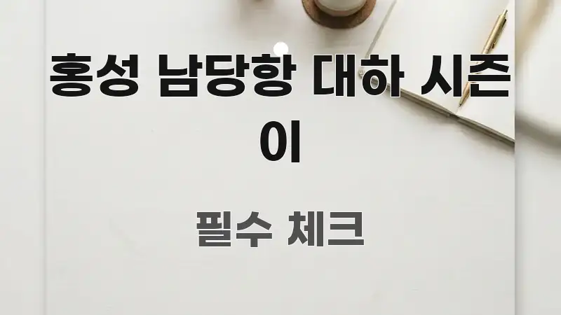 홍성 남당항 대하 시즌 이 한눈에 들어오는 텍스트 포스터 이미지 - 가독성을 높이는 이미지