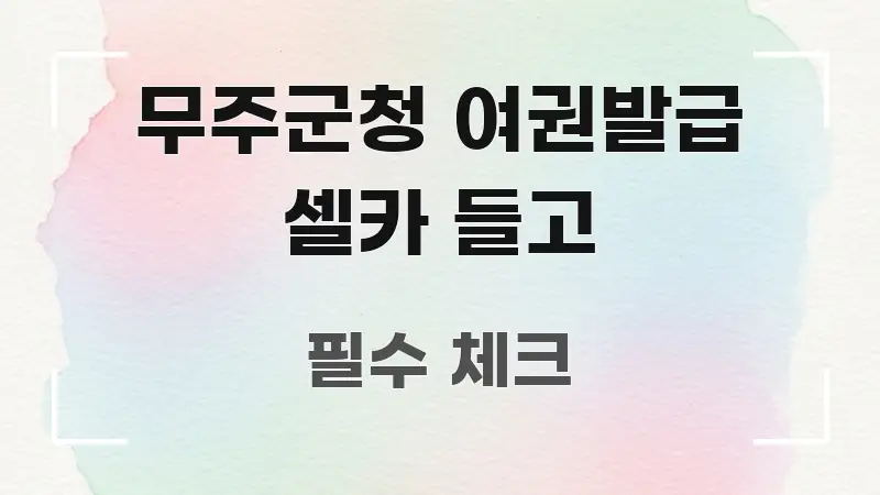 무주군청 여권발급 셀카 들고 요점만 뽑아낸 글 소개 썸네일 이미지 - 글 흐름을 돕는 시각 자료