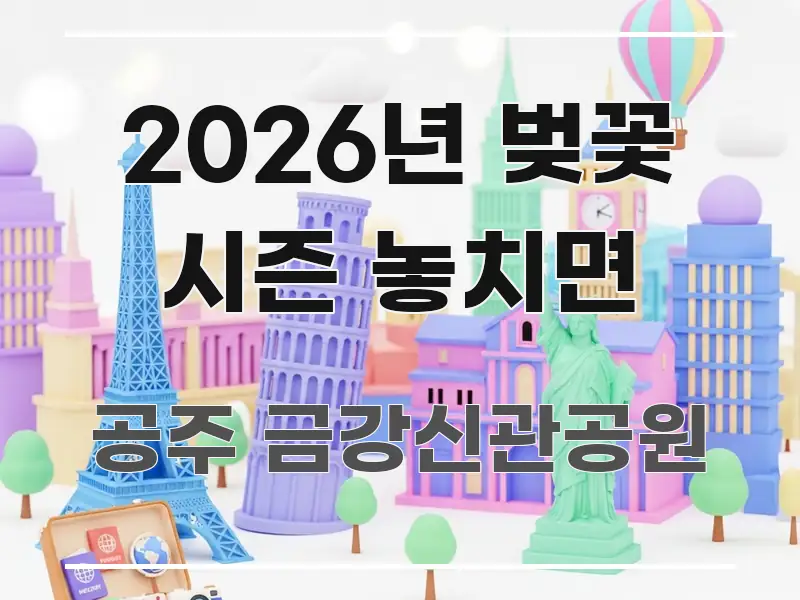 2026년 벚꽃 시즌 놓치면 시선을 사로잡는 정보 요약 포스터 - 본문 내용과 연관된 이미지