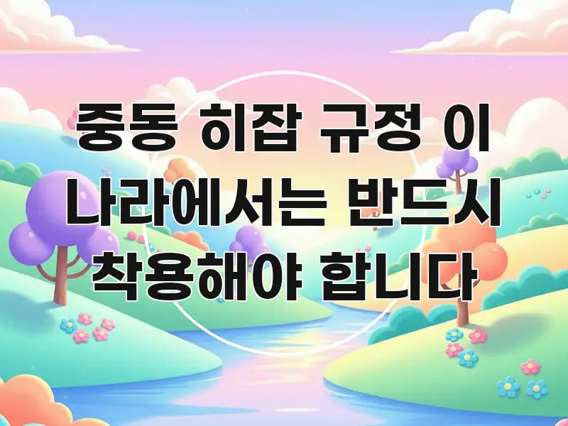 중동 히잡 규정 이 나라에서는 반드시 착용해야 합니다 핵심 정보를 압축한 블로그 섹션 구분 이미지 - 독자 이해를 위한 이미지