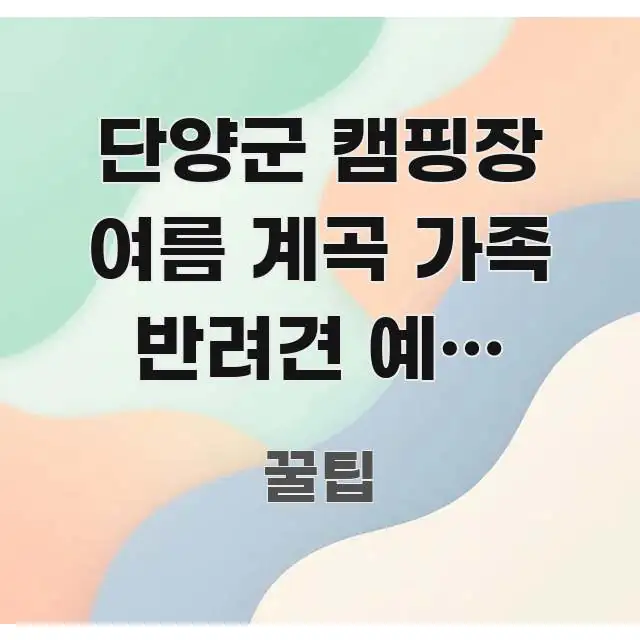 단양군 캠핑장 여름 계곡 가족 반려견 예약 바로가기 | 깔끔하게 정리된 포스트 대표 비주얼 이미지 - 설명을 돕는 이미지