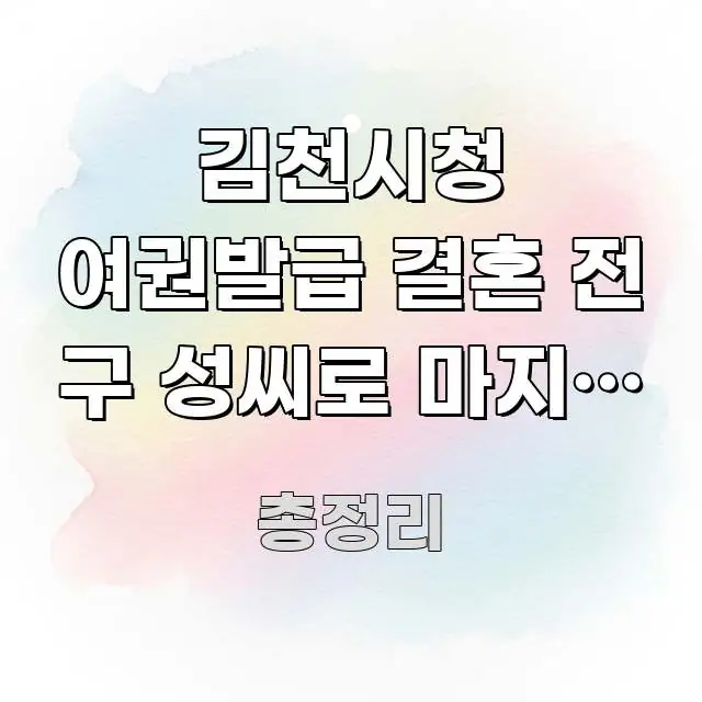 김천시청 여권발급 결혼 전 구 성씨로 마지막 신청 | 요점만 뽑아낸 정보 카드 디자인 이미지 - 활용 예시 이미지