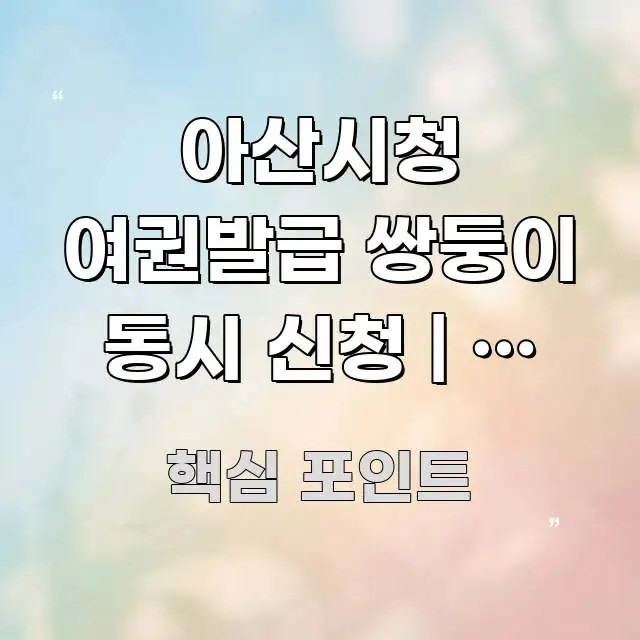 아산시청 여권발급 쌍둥이 동시 신청 | 한 번에 두 명 전문적으로 분석한 블로그 대표 이미지