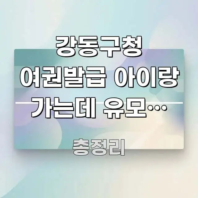 강동구청 여권발급 아이랑 가는데 유모차 들고 가도 전문가가 선별한 정보 요약 포스터 - 내용 요약을 위한 이미지