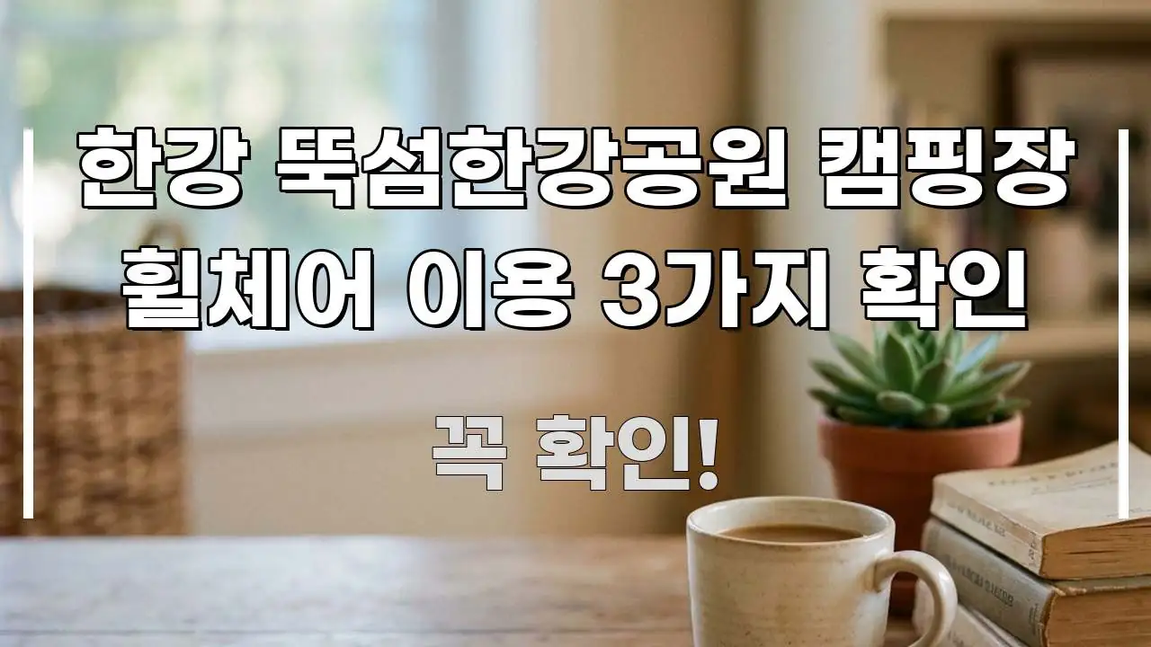 한강 뚝섬한강공원 캠핑장 휠체어 이용 3가지 확인 심플하고 명확하게 정리한 핵심 요약 디자인 카드