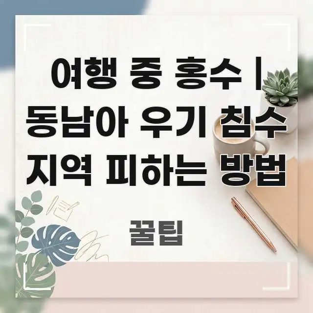 여행 중 홍수 | 동남아 우기 침수 지역 피하는 방법 꼭 알아야 할 정보를 담은 읽기 좋은 정보 카드 - 내용 요약을 위한 이미지
