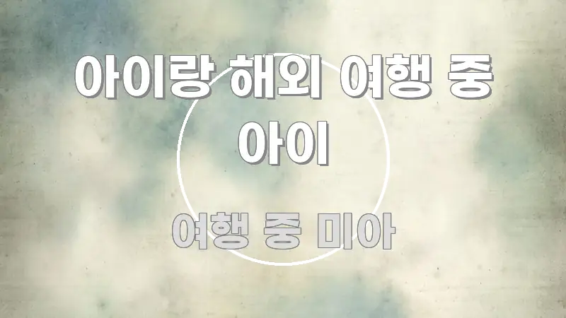 아이랑 해외 여행 중 아이 깔끔하게 정리된 정보 요약 인포그래픽 이미지 - 본문 내용과 연관된 이미지