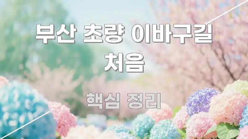 부산 초량 이바구길 처음 이해하기 쉬운 텍스트 중심 디자인 표지 - 설명을 돕는 이미지