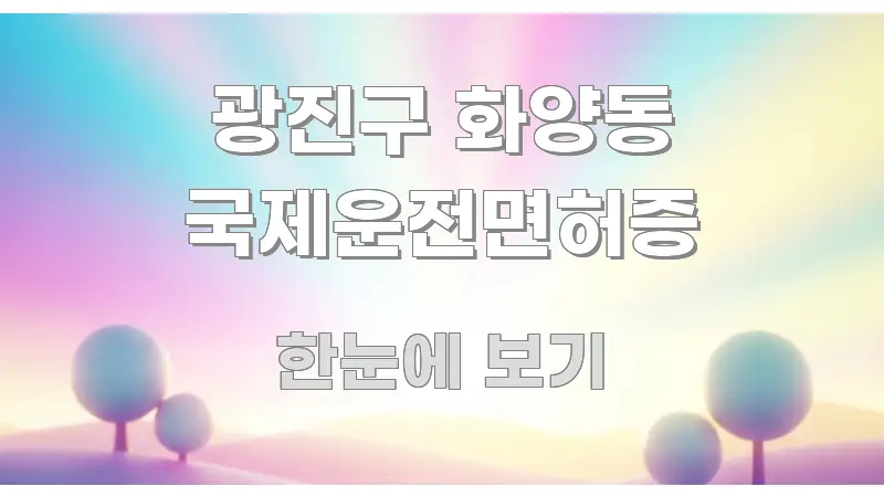 광진구 화양동 국제운전면허증 정보 이미지 광진구 화양동 국제운전면허증 한눈에 보기 좋게 요약한 블로그 섹션 구분 이미지 - 활용 예시 이미지