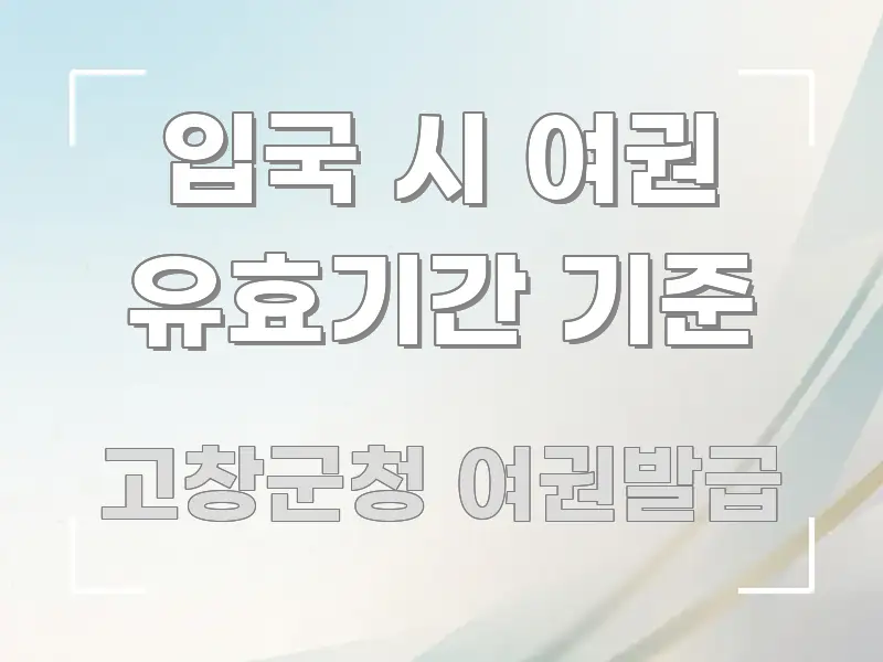 입국 시 여권 유효기간 기준 실생활에 도움되는 핵심 정리 썸네일 이미지 - 활용 예시 이미지