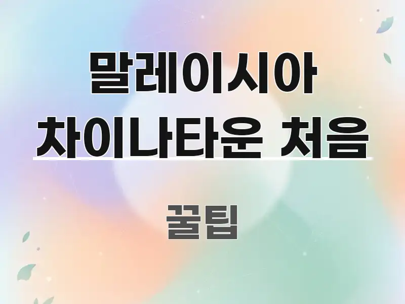 말레이시아 차이나타운 처음 간결하고 명료한 텍스트 중심 디자인 표지 - 독자 이해를 위한 이미지