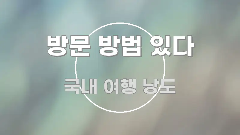 방문 방법 있다 주요 포인트를 요약한 스마트 정보 카드 - 설명을 돕는 이미지