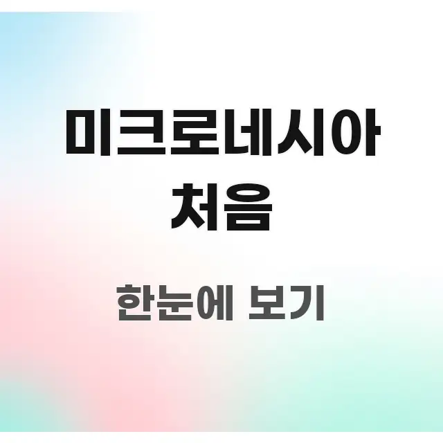 미크로네시아 처음 알기 쉽게 정리한 정보 전달형 표지 이미지 - 설명을 돕는 이미지
