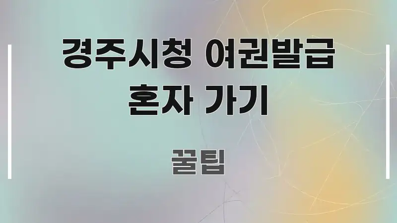 경주시청 여권발급 혼자 가기 정보 이미지 경주시청 여권발급 혼자 가기 깔끔하게 정리된 정보 요약 포스터