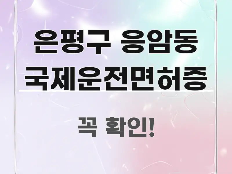 은평구 응암동 국제운전면허증 신뢰할 수 있는 정보를 담은 모던 카드뉴스 디자인