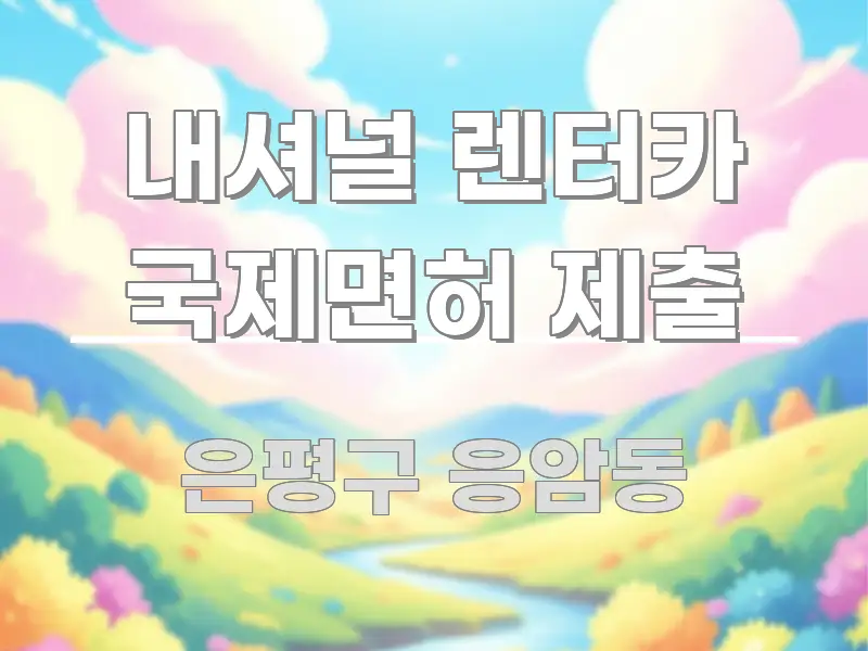 내셔널 렌터카 국제면허 제출 이해하기 쉬운 정보 카드 디자인 이미지 - 글 흐름을 돕는 시각 자료