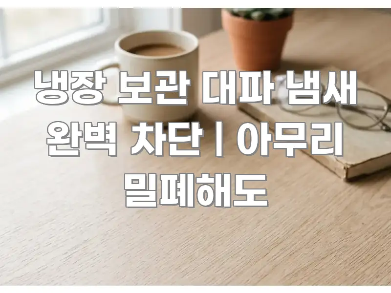 냉장 보관 대파 냄새 완벽 차단 | 아무리 밀폐해도 핵심만 담은 모던 카드뉴스 디자인 - 설명을 돕는 이미지