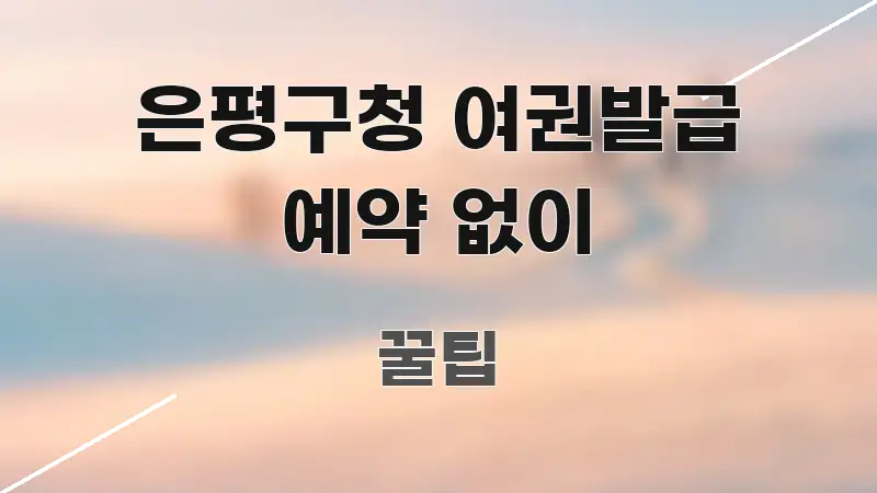 은평구청 여권발급 예약 없이 쉽게 읽히는 정보 요약 인포그래픽 이미지
