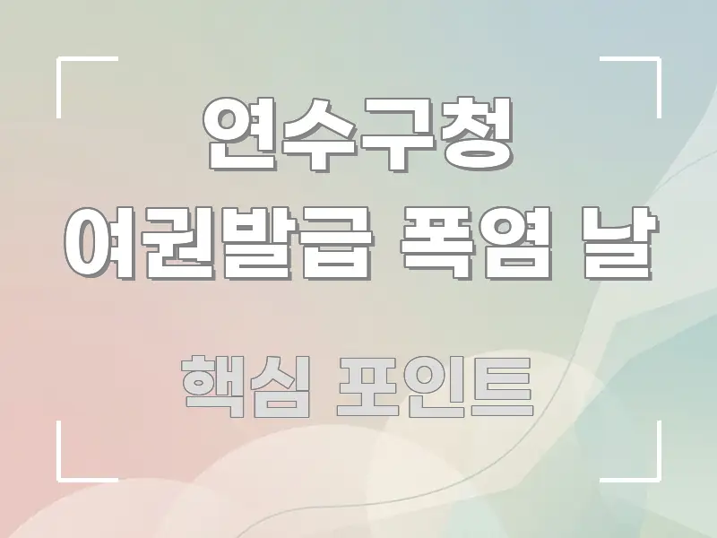 연수구청 여권발급 폭염 날 전문적으로 분석한 텍스트 중심 디자인 표지