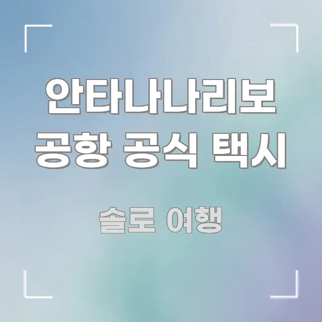 안타나나리보 공항 공식 택시 흥미롭게 구성한 카드뉴스 스타일 이미지