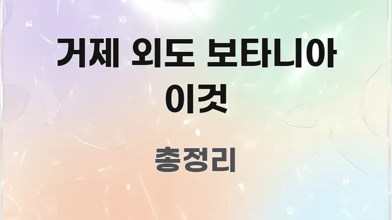 거제 외도 보타니아 이것 직관적으로 이해되는 심플 타이포그래피 표지