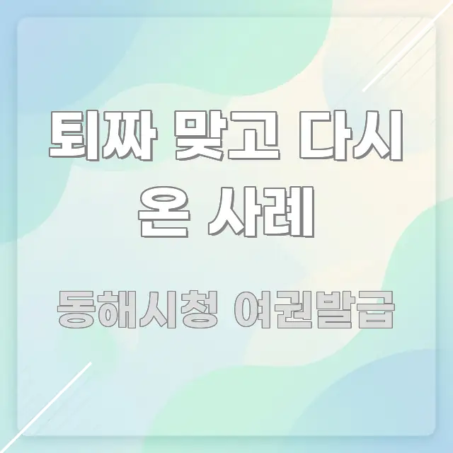 퇴짜 맞고 다시 온 사례 주요 포인트를 요약한 핵심 정리 썸네일 이미지 - 가독성을 높이는 이미지