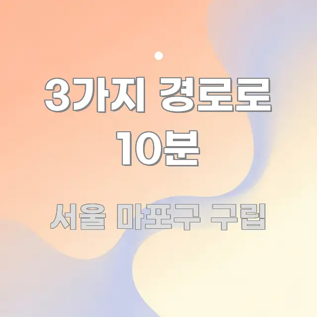3가지 경로로 10분 꼭 필요한 정보만 담은 블로그 헤더 이미지 - 내용 요약을 위한 이미지