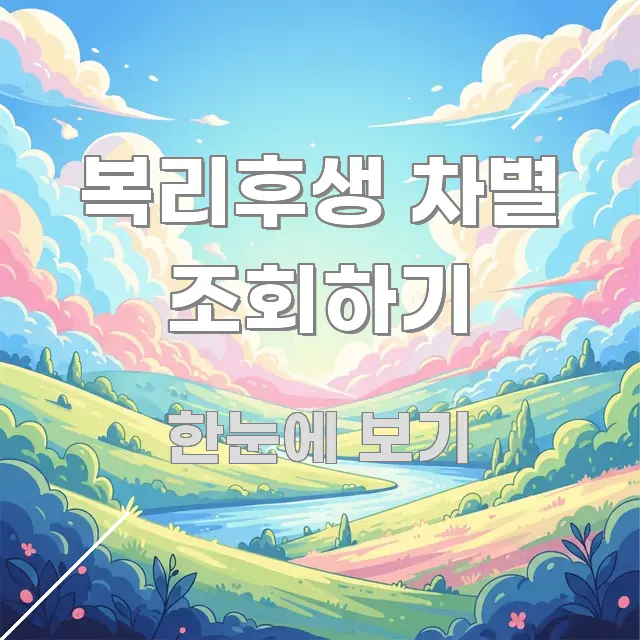 복리후생 차별 조회하기 핵심 키워드 중심의 텍스트 포스터 이미지 - 참고용 이미지