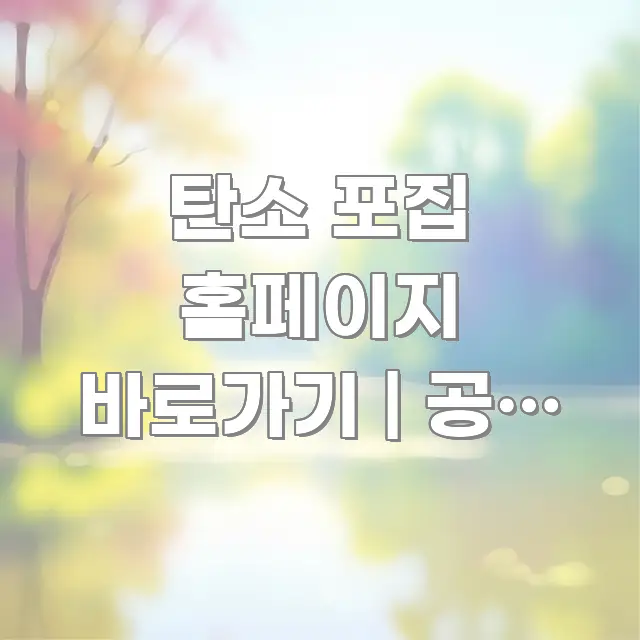 탄소 포집 홈페이지 바로가기 | 공식 주소 처음 찾는 직관적으로 이해되는 핵심 정리 썸네일 이미지 - 내용 요약을 위한 이미지