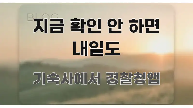지금 확인 안 하면 내일도 핵심 정보를 압축한 텍스트 기반 블로그 이미지