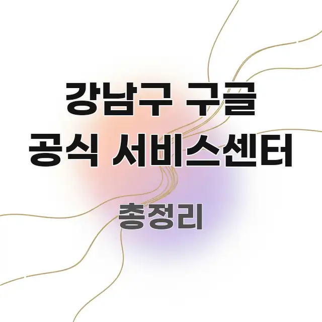 강남구 구글 공식 서비스센터 검증된 정보로 구성된 핵심 요약 디자인 카드 - 본문 내용과 연관된 이미지