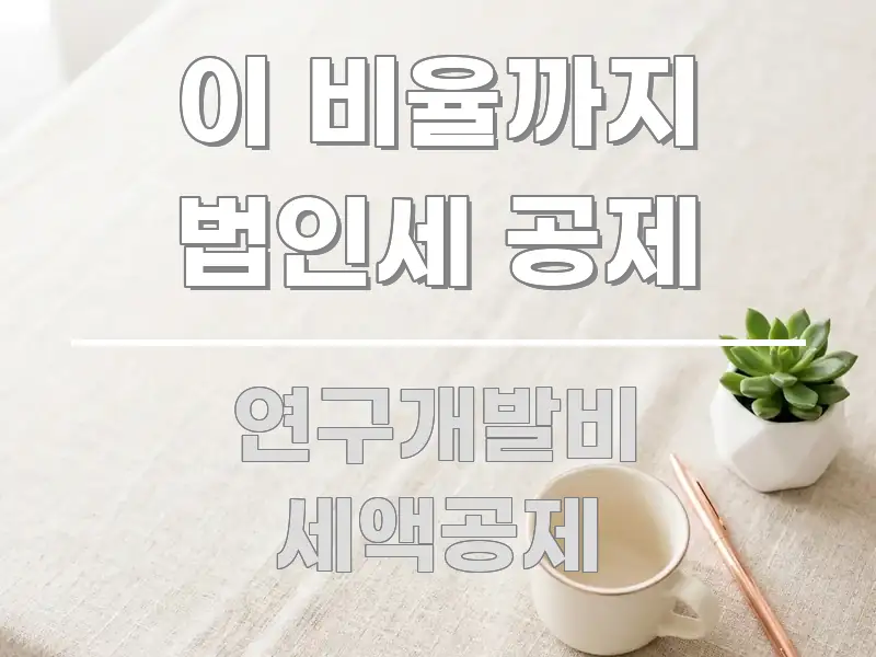 이 비율까지 법인세 공제 구조적으로 정리된 정보 카드 디자인 이미지 - 독자 이해를 위한 이미지
