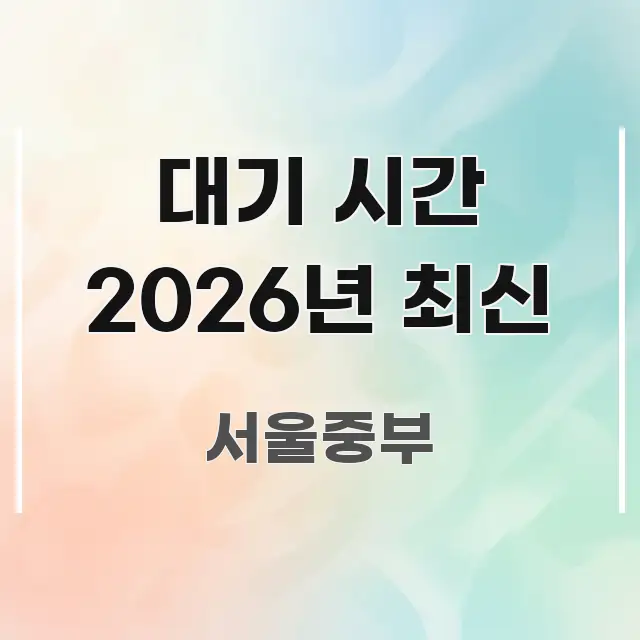 대기 시간 2026년 최신 간결하고 명료한 콘텐츠 요약 표지 이미지 - 글 흐름을 돕는 시각 자료
