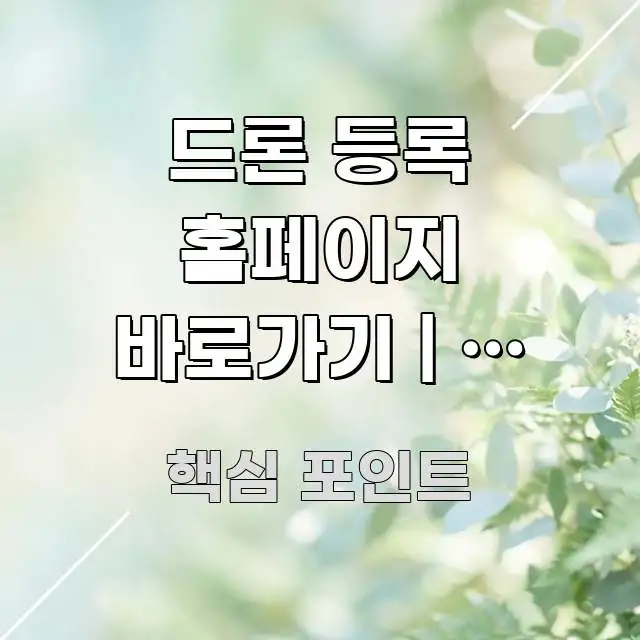 드론 등록 홈페이지 바로가기 | 첫 등록할 때 공식 전문가가 선별한 심플 타이포그래피 표지 - 내용 요약을 위한 이미지