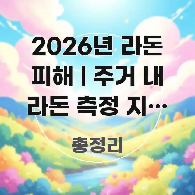 2026년 라돈 피해 | 주거 내 라돈 측정 지원 방법 한 번에 이해되는 포스트 대표 비주얼 이미지 - 가독성을 높이는 이미지