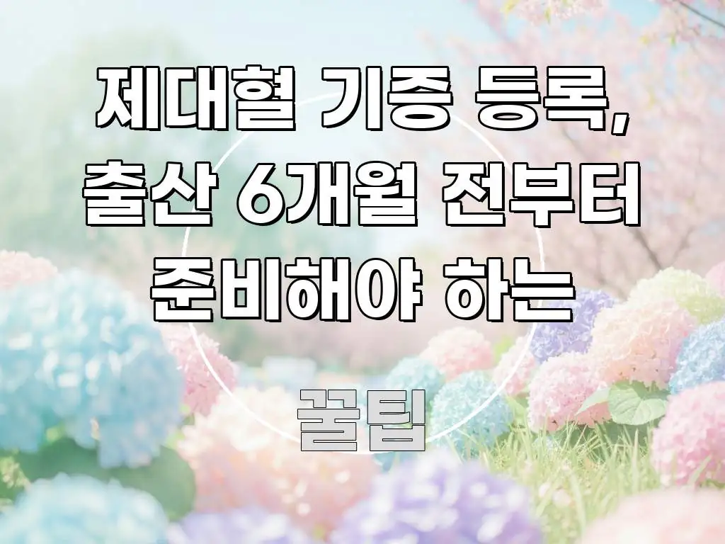 제대혈 기증 등록, 출산 6개월 전부터 준비해야 하는 꼭 알아야 할 정보를 담은 핵심 정보 비주얼