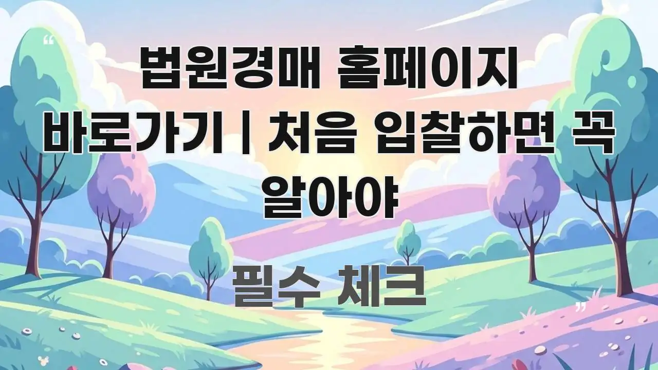법원경매 홈페이지 바로가기 | 처음 입찰하면 꼭 알아야 흥미롭게 구성한 스마트 정보 카드