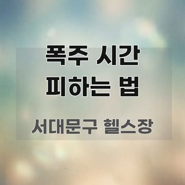 폭주 시간 피하는 법 요점만 뽑아낸 정보 요약 인포그래픽 이미지