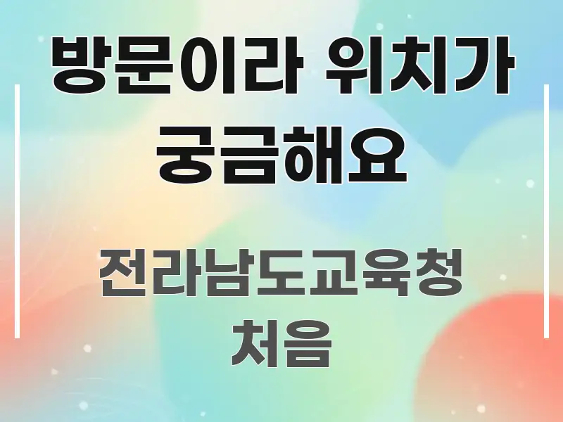 방문이라 위치가 궁금해요 스마트하게 정리된 핵심 요약 디자인 카드 - 가독성을 높이는 이미지