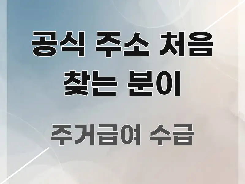 공식 주소 처음 찾는 분이 빠르게 이해할 수 있는 정보 요약 포스터 - 독자 이해를 위한 이미지