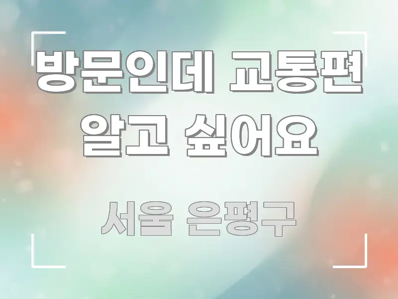 방문인데 교통편 알고 싶어요 간결하고 명료한 블로그 섹션 구분 이미지 - 내용 요약을 위한 이미지