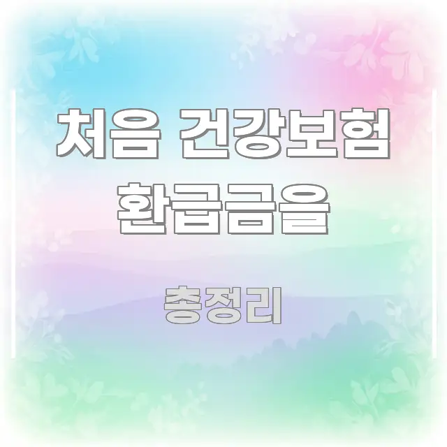 처음 건강보험 환급금을 핵심만 담은 포스트 대표 비주얼 이미지 - 독자 이해를 위한 이미지