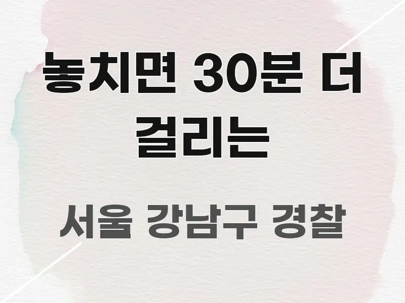 놓치면 30분 더 걸리는 흥미롭게 구성한 정보 요약 포스터