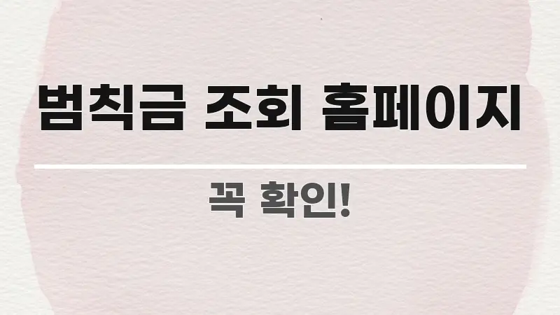 범칙금 조회 홈페이지 요점만 뽑아낸 가독성 높은 정보 이미지 - 내용 요약을 위한 이미지