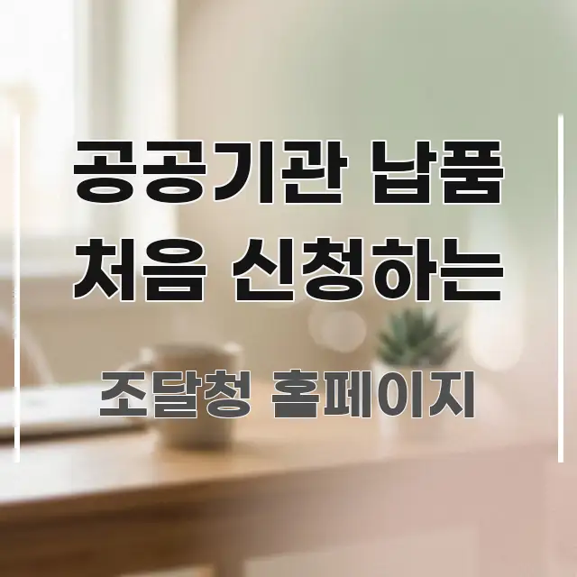 공공기관 납품 처음 신청하는 전문적으로 분석한 가독성 높은 정보 이미지